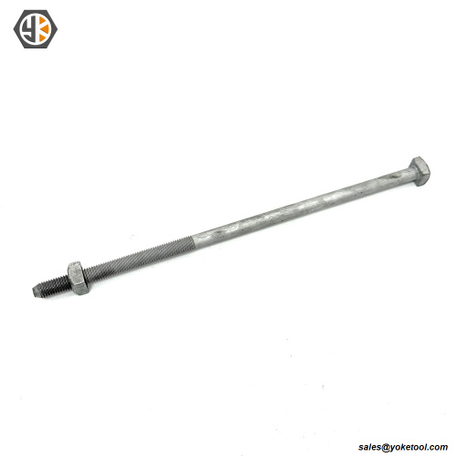 ANS/IEEE Std C135.80 HDG Tornillos de máquina de cabeza cuadrada 3/8 1/2 5/8 3/4 Sujeciones de línea de poste