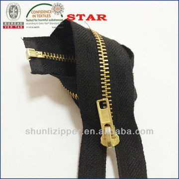 #5 metal fireproof zipper & brass zipper