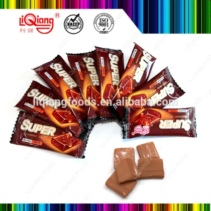 chewy artificial chocolate candy