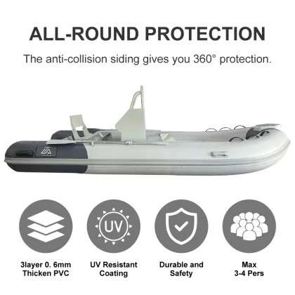 TOURUS Aluminum Rib Boat: Factory Wholesale Pontoon Skiff with Center Console for Fishing