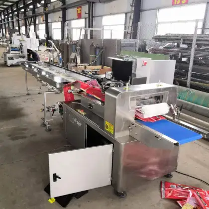 Fully Automatic Horizontal Wrapper: Ideal for Packaging Bread, Chocolate, Candy, Lollipops, and Popsicles into Pillow Type Bags