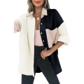 Damen Farbblock -Button -Down -Shirts