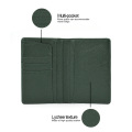 Green Travel Pu Leather Passport Card Holder Cover