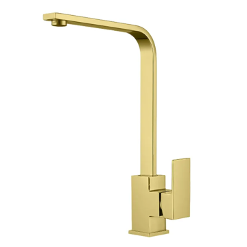 Modern Gold Ceramic Single Handle Kitchen Faucet for Hotel Apartment