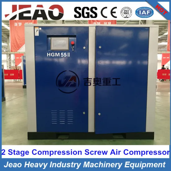 Professional Genaral Industrial Equipment Rotary Screw Air Compressor / 2 Stage Compression Rotary Screw Air Compressor