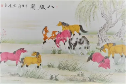 Printed Canvas Handmade Animal Oil Painting Horse Figure