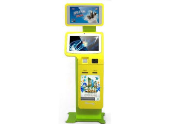 Automatic Bill Pay Freestanding Dual Screen Kiosk With Touch Screen