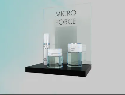 Acrylic cosmetics display stand for face cream