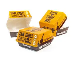 Wholesale Custom Printed Recyclable Burger Boxes for Fast Food Packaging