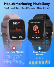 Vital care Smart Health Fitness Bracelet, 24/7 Heart Rate & Blood Oxygen Monitor, Sleep Tracker, IP68 Waterproof Activity Bracel