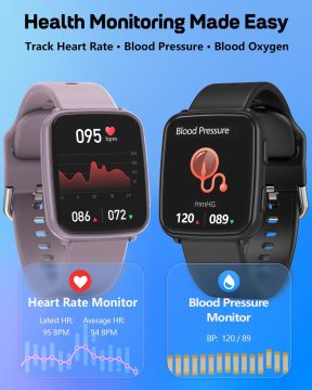 Vital care Smart Health Fitness Bracelet, 24/7 Heart Rate & Blood Oxygen Monitor, Sleep Tracker, IP68 Waterproof Activity Bracel