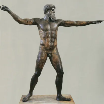 Western art brass nude man sculpture bronze sculpture of a man wresting another man