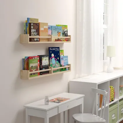 Modern Wooden Open Shelf Bookcase