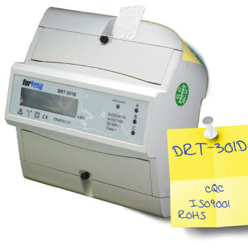 DRT-301D LCD display three phase DIN rail energy meter for industries