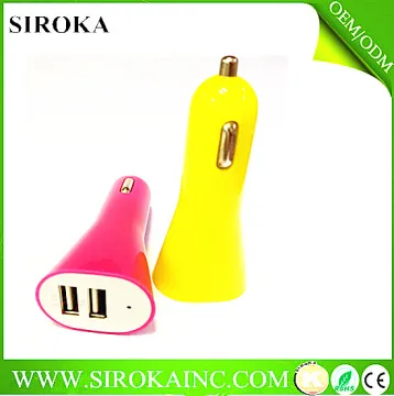 New Design 3.1A dual usb Car charger/ mobile phone accessories supply car charger mini design