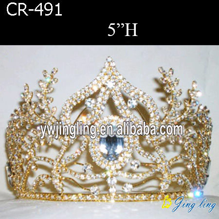 Gold plated beauty queen crowns