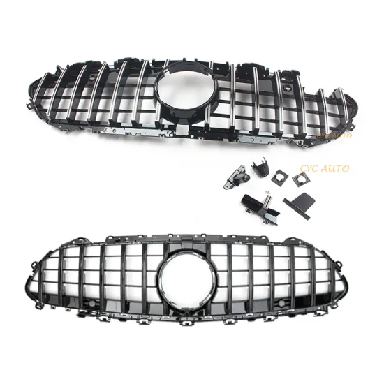 Black GT Style Front Radiator Grille for Mercedes-Benz CLS Class W257 Coupe C257 2019-2021