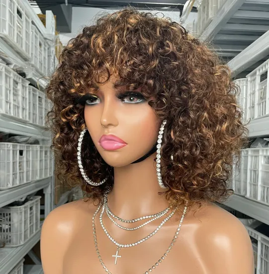 Mayqueen Vendor Ombre Color Water Wave Brazilian Virgin Hair Wig For Black Woman Wholesale Human Hair HD Lace Front Wig