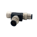 M12 T Connector Female to Male 4-pole