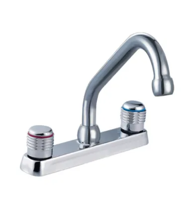 Cross handles kitchen faucet, brass kitchen faucet