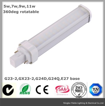Rotatable 2 pin G24D led bulb from 4w to 12w
