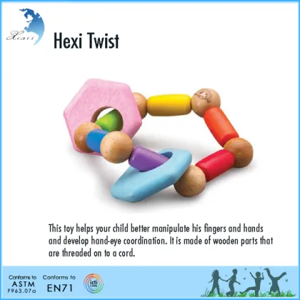 early learning nursery school safe high quality puzzle toy Hexi twist