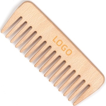 Custom LOGO Wood Comb: Best Seller for Men and Women - Pocket Size, Wide Tooth, Detangling, Wooden Hair Comb