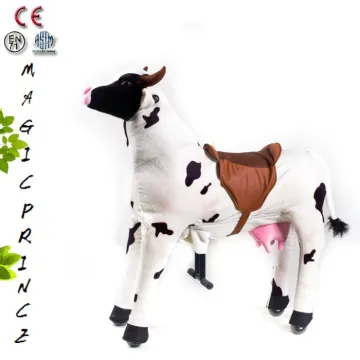 Dalian Magic prince best products for import hot ride on animal toys for girls, Plush ride on animal toys, walking cow