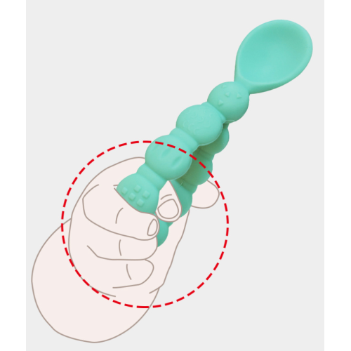 BPA Free Silicone Braided Handle Silicone Spoon Infants