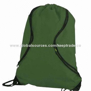 Drawstring Backpack Bag, Made of Nylon