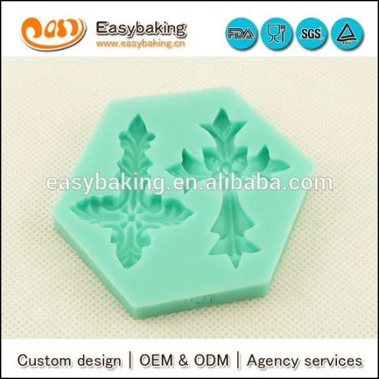 Wholesale custom 3d cross silicone molds for fondant cake decorating