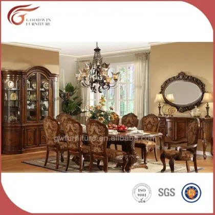 Royal hand carved antique wooden dining room sets A15