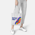 Flag-Raising Spectrum Pride Day Celebration Tote Bag