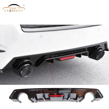 Gloss Black ABS Body Kit for Honda Civic 2016 Rear Bumper Lip Spoiler Diffuser