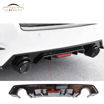 Gloss Black ABS Body Kit for Honda Civic 2016 Rear Bumper Lip Spoiler Diffuser