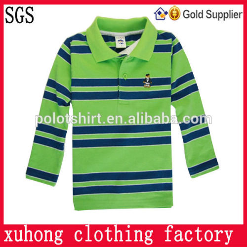 Long sleeve kid polo shirt factory