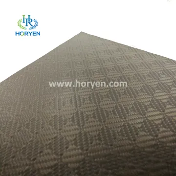 Black TPU custom jacquard leather carbon fibre fabric