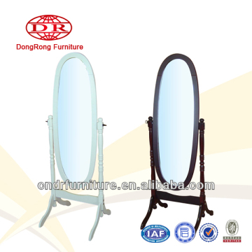 Soild wood mirror with round shaped