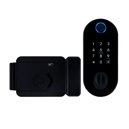 Security Electric Waterproof Tuya Fingerprint Gate Rim Lock