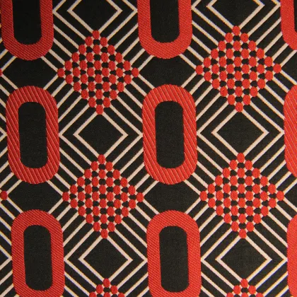 57 polyester 43 rayon cationic dye geometric pattern jacquard fabric