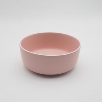 Farbverglastes Steinzeug -Geschirr, rosa Glasur -Steingeschirrset Set