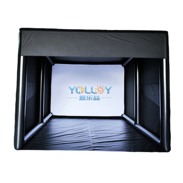 Inflatable Golf Simulator Tent with Front Panel and Floor