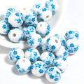 20pcs per bag ceramic beads with azure painting