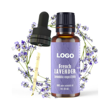 Óleo de lavanda 100% puro e natural óleo de grau premium com conta -gotas para aromaterapia e difusor - 1 fl oz