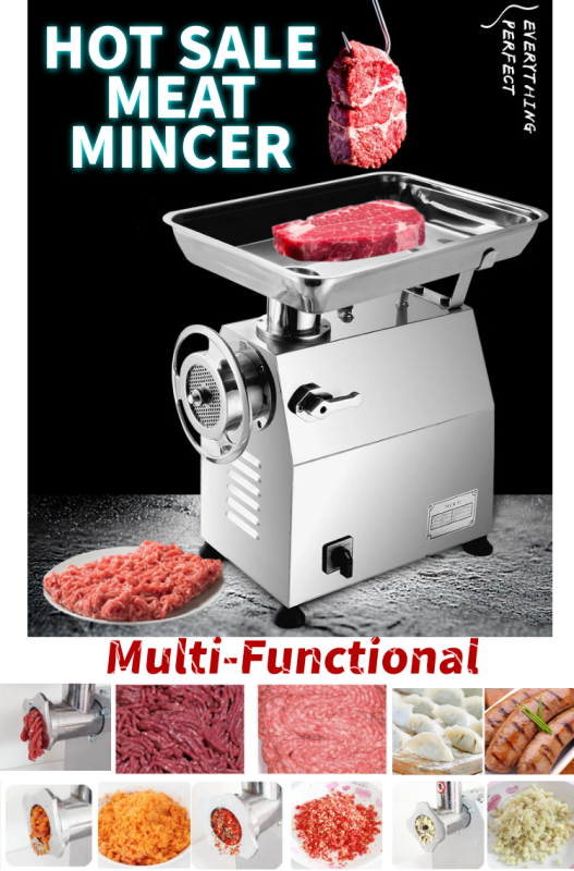 Used Commercial Aluminum Meat Grinder with Sausage Filler - 3000W for Sale in UK