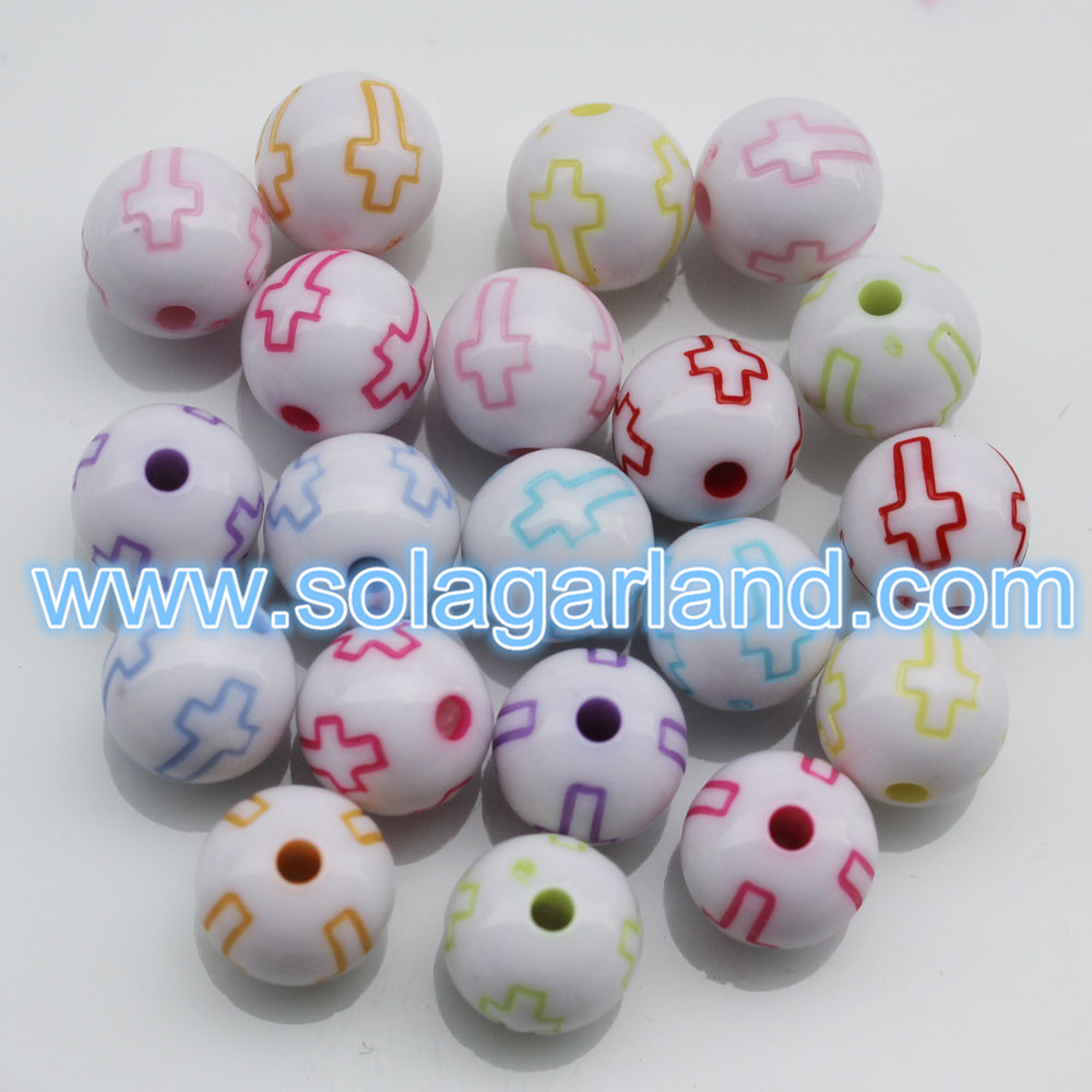 Cross Pattern-Acrylic Beads Charms