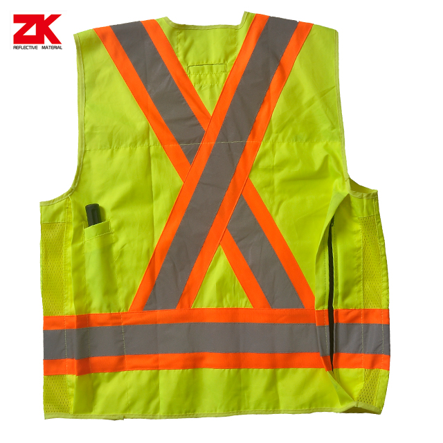 Oxford  fabric Shot sleeve reflective security jacket