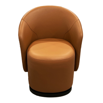 Customisable French Luxury Bedroom Swivel Chair with Minimalist Backrest
