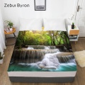 3D HD Digital Print Custom Bed Sheet With Elastic,180/150/160x200 Fitted Sheet Queen/King,Mattress Cover forest