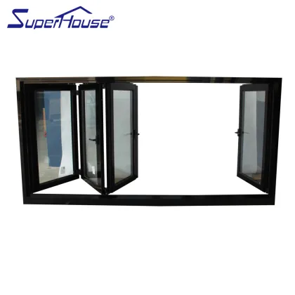 Soundproof Curtain Folding Aluminum Windows and Doors for Balconies